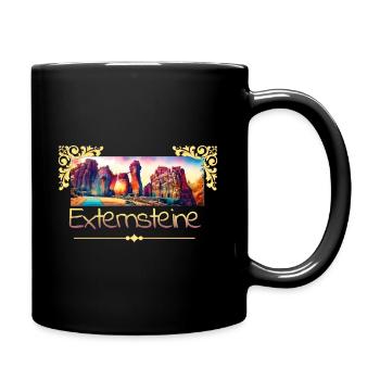 Externsteine – Magie in Stein und Zeit - Tasse einfarbig - Schwarz - Rechts
