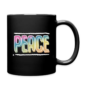 Peace - Tasse einfarbig - Schwarz - Rechts