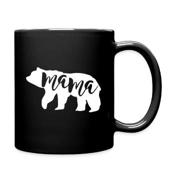 Mutter Mama Bear Muttertag Geschenk - Tasse einfarbig - Schwarz - Rechts