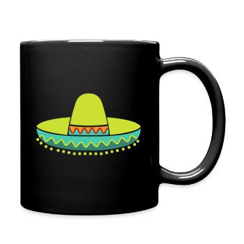 Sombrero Strohhut - Tasse einfarbig - Schwarz - Rechts