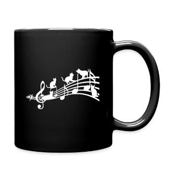 Des chats et de la musique . Cats and Music - Mug uni - noir - Droite
