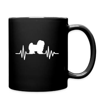 Havaneser - Tasse einfarbig - Schwarz - Rechts