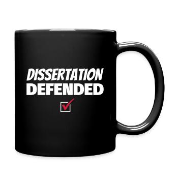 Doktorarbeit Verteidigung Geschenk Dissertation - Tasse einfarbig - Schwarz - Rechts