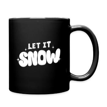 Hallo Winter Spruch Winterzeit Schnee Neuschnee - Tasse einfarbig - Schwarz - Rechts