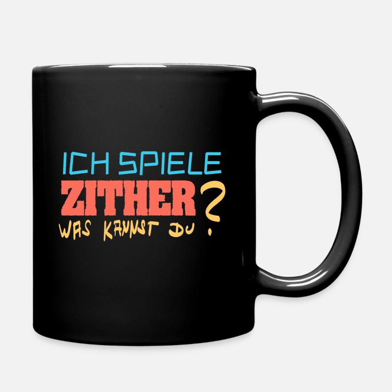 Zither - Tasse einfarbig - Schwarz