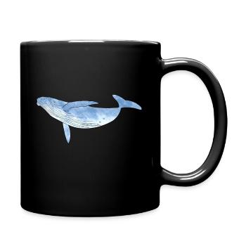 humpback whale - Full Colour Mug - black - Right