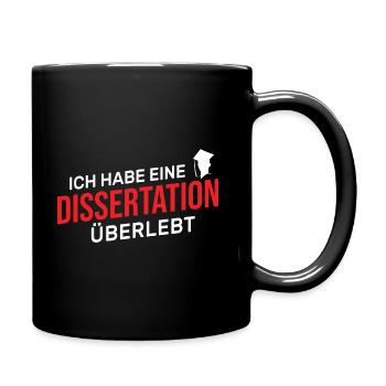 Doktortitel - Tasse einfarbig - Schwarz - Rechts