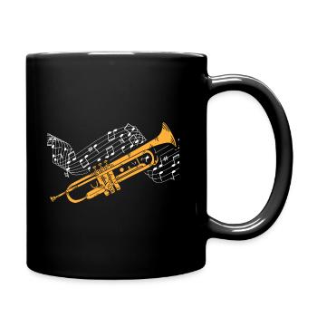 trumpet - Full Colour Mug - black - Right