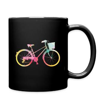 Women's Bicycle Watercolors Bicycle Women - Full Colour Mug - black - Right