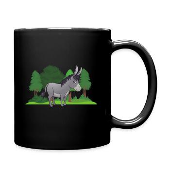âne forêt cheval mulet amant animal - Mug uni - noir - Droite
