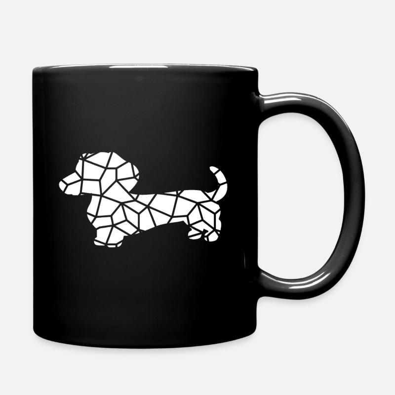 Dackel - Tasse einfarbig - Schwarz