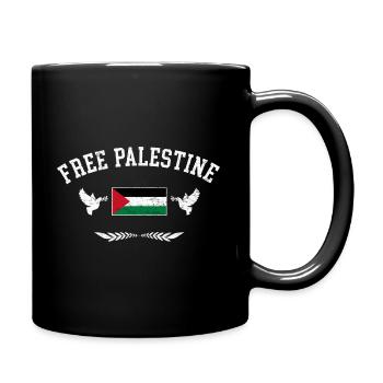 Free Palestine Freiheit Palästina Freies Palästina - Tasse einfarbig - Schwarz - Rechts