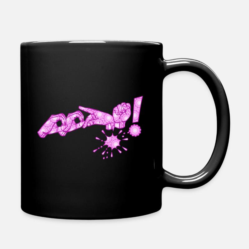 oops - Design mit Gebärdensprache DGS - Tasse einfarbig - Schwarz