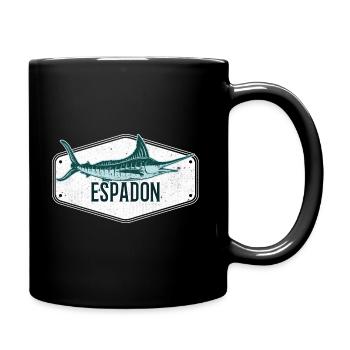 Schwertfisch Schwert - Tasse einfarbig - Schwarz - Rechts