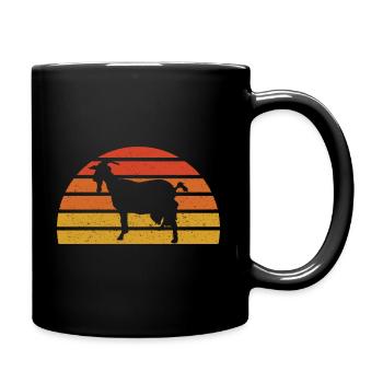 Ziege - Tasse einfarbig - Schwarz - Rechts