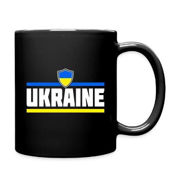 Drapeau drapeau Ukraine Football - Mug uni - noir - Droite