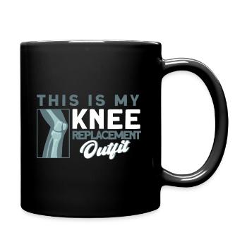 Patient Knie Operation Bionisches Knie - Tasse einfarbig - Schwarz - Rechts