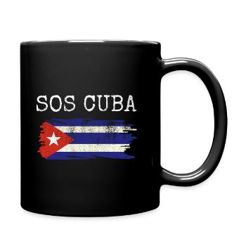 Cuban Flag Free Cuba Libre Patria Y Vida Shirt - Mug uni - noir - Droite