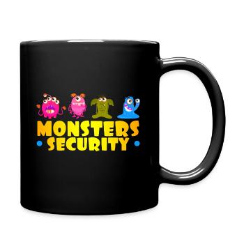 Monster-Wache - Tasse einfarbig - Schwarz - Rechts
