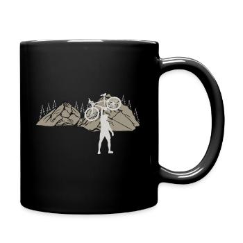 Mountain Bike Mountain Bike Mountain Bike Nature - Full Colour Mug - black - Right