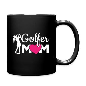 Golf Golfer Golfball Golfspieler Golfschläger - Tasse einfarbig - Schwarz - Rechts