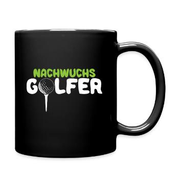 Golf Motiv für Kinder Jungen - Nachwuchs Golfer - Tasse einfarbig - Schwarz - Rechts