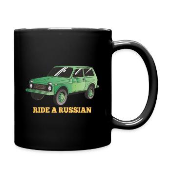 Conduisez un véhicule tout-terrain russe Lada Niva 4x4 Off-Road - Mug uni - noir - Droite