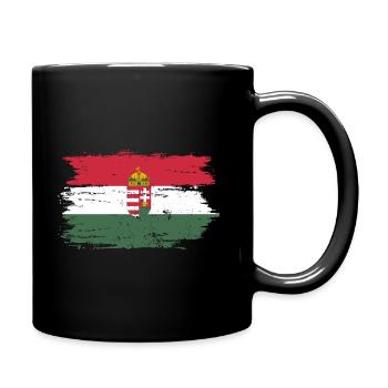 Ungarn Flagge für stolze Deutsch-Ungaren - Tasse einfarbig - Schwarz - Rechts