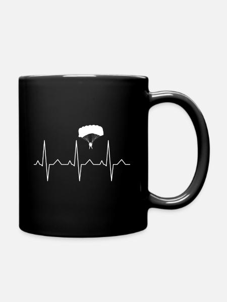 Fallschirmspringen Fallschirm Skydive Geschenk - Tasse einfarbig - Schwarz