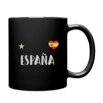 Espagne Maillot de football Drapeau espagnol - Mug uni - noir - Droite