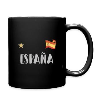 Espagne Maillot de football Drapeau espagnol - Mug uni - noir - Droite