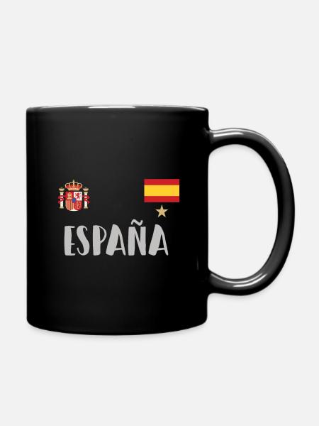 Spanien Fußball Trikot Spanische Flagge - Tasse einfarbig - Schwarz