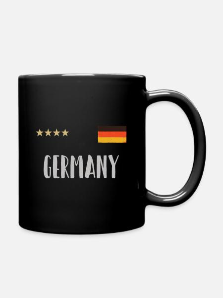 Deutschland Fußball Trikot Deutsche Flagge - Tasse einfarbig - Schwarz