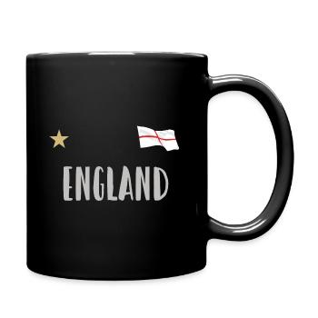 England Fußball Trikot Englische Flagge - Tasse einfarbig - Schwarz - Rechts