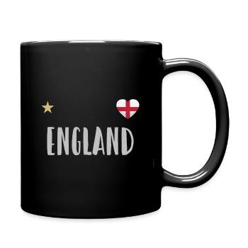 England Fußball Trikot Englische Flagge - Tasse einfarbig - Schwarz - Rechts