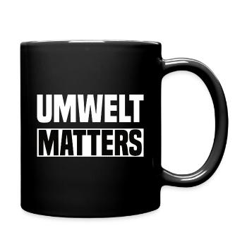 Umwelt Matters Klimawandel - Tasse einfarbig - Schwarz - Rechts