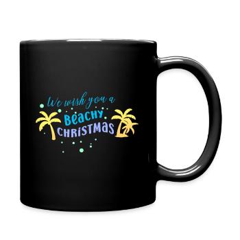 Wir wünschen Ihnen eine strandige Weihnachten im J - Tasse einfarbig - Schwarz - Rechts