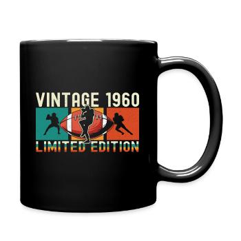 Footballs Birthday Limited Edition Vintage 1960 - Full Colour Mug - black - Right