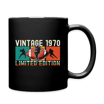 Footballs Birthday Limited Edition Vintage 1970 - Tasse einfarbig - Schwarz - Rechts