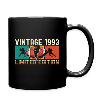 Footballs Birthday Limited Edition Vintage 1993 - Full Colour Mug - black - Right