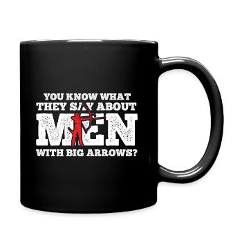 Bogenschießen Archery - Tasse einfarbig - Schwarz - Rechts