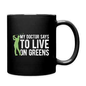 Golfplatz zum Golfen Golf - Tasse einfarbig - Schwarz - Rechts