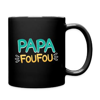 Humour Homme Papa Foufou Fête Des Pères 2024 - Mug uni - noir - Droite