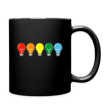 farbige Glühbirnen - Tasse einfarbig - Schwarz - Rechts