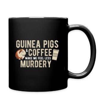 Nagetier Meerschwein Meerschweinchen - Tasse einfarbig - Schwarz - Rechts