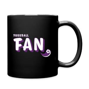 Fußball, Fußballspieler,Fußballspiel, Fußballfan - Tasse einfarbig - Schwarz - Rechts