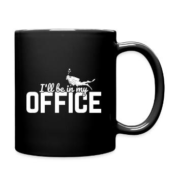 Apnoetaucher Freitaucher Taucher - Tasse einfarbig - Schwarz - Rechts