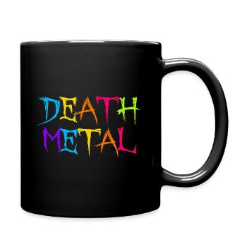 Lustiges Death Metal Pink Sarkastischer Metal - Tasse einfarbig - Schwarz - Rechts
