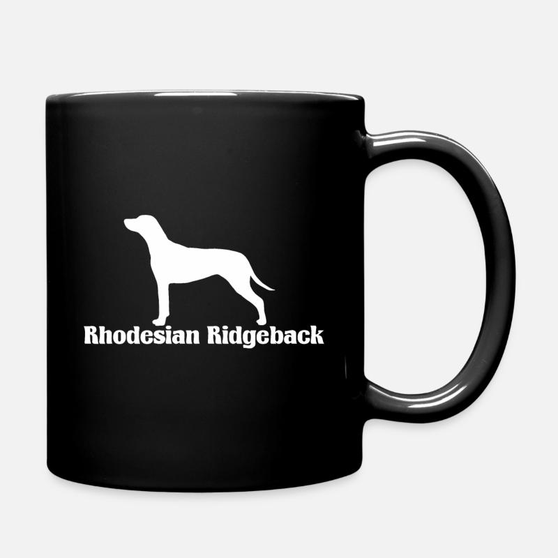 Rhodesian Ridgeback Silhouette - Tasse einfarbig - Schwarz