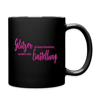 Glitzer - Tasse einfarbig - Schwarz - Rechts